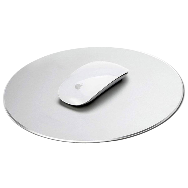 Alogy aluminiowa podkładka pod mysz do apple magic mouse okrągła srebrna