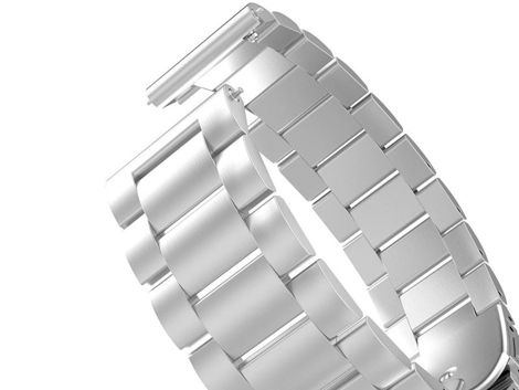Bransoleta Stainless Steel Alogy stal nierdzewna do smartwatcha 22mm Srebrna