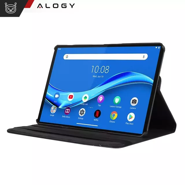 Etui 360 do Lenovo Tab K11E / M11 10.95" TB330FU / TB330XU / TB331FC obrotowe pokrowiec obudowa z klapką na tablet Case Alogy Czarne