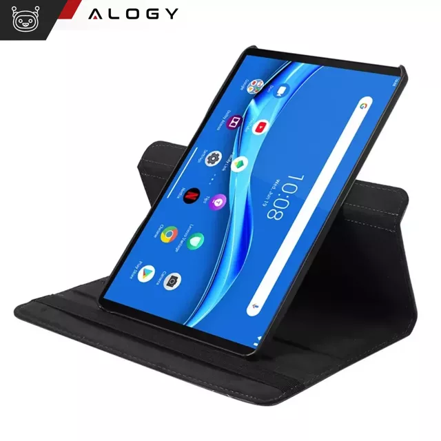 Etui 360 do Lenovo Tab K11E / M11 10.95" TB330FU / TB330XU / TB331FC obrotowe pokrowiec obudowa z klapką na tablet Case Alogy Czarne