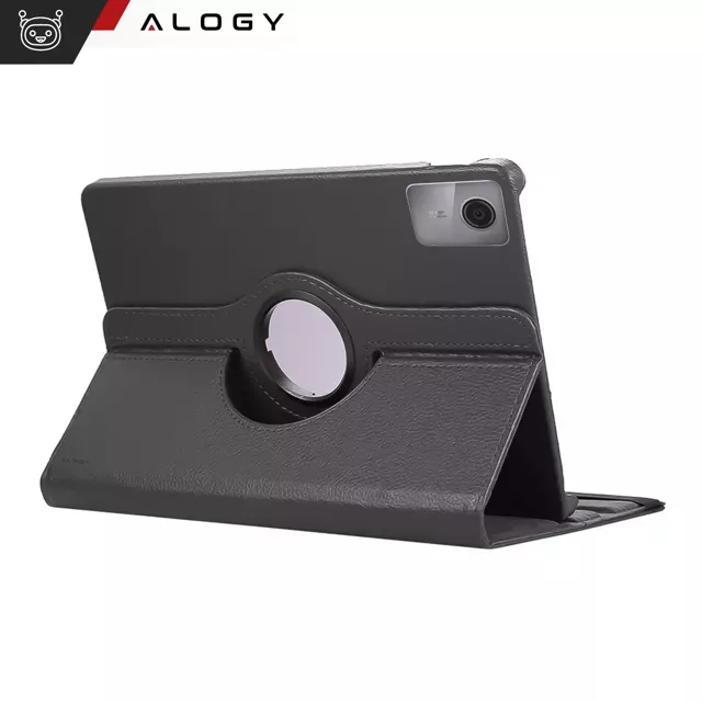 Etui 360 do Lenovo Tab K11E / M11 10.95" TB330FU / TB330XU / TB331FC obrotowe pokrowiec obudowa z klapką na tablet Case Alogy Czarne