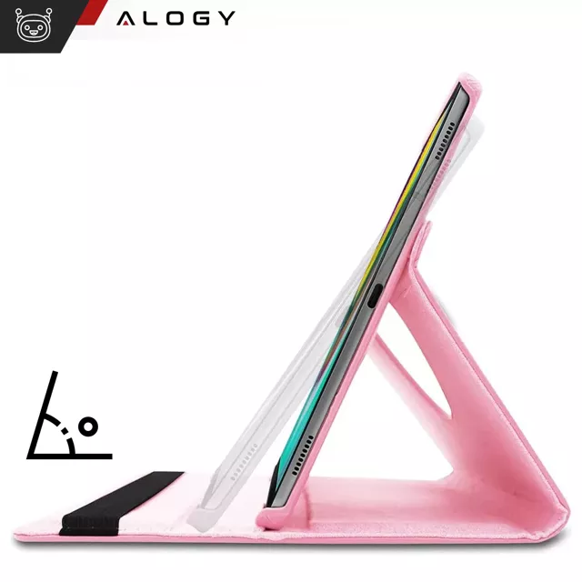 Etui 360 do Lenovo Tab K11E / M11 10.95" TB330FU / TB330XU / TB331FC obrotowe pokrowiec obudowa z klapką na tablet Case Alogy Różowe