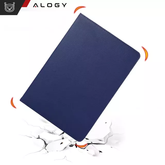 Etui 360 do Lenovo Tab M11 10.95" TB330FU / TB330XU / TB331FC obrotowe pokrowiec obudowa z klapką na tablet Case Alogy Granatowe