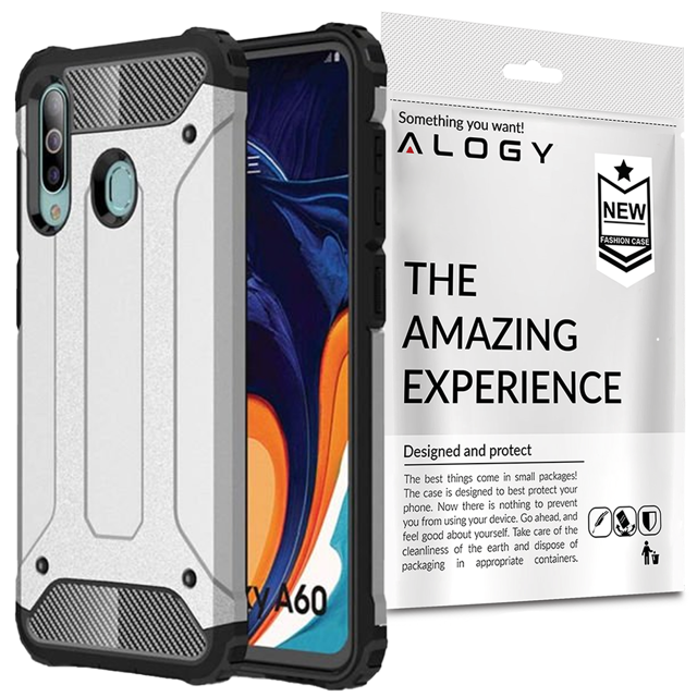 Etui Alogy Hard Armor do Samsung Galaxy A60/M40 srebrne
