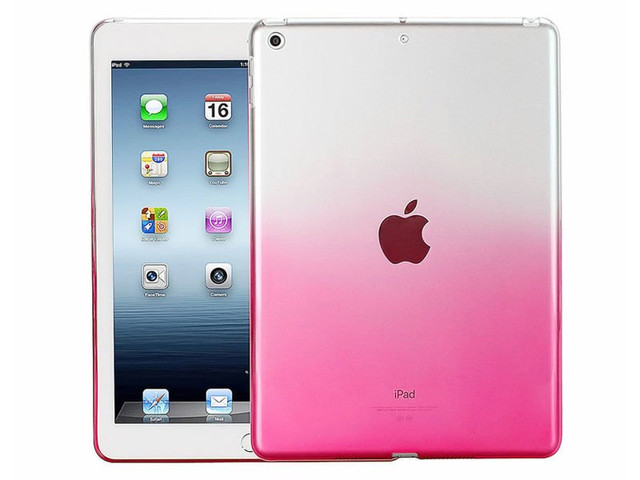 Etui Alogy ombre case iPad 9.7 2017 / 2018 różowe + Szkło