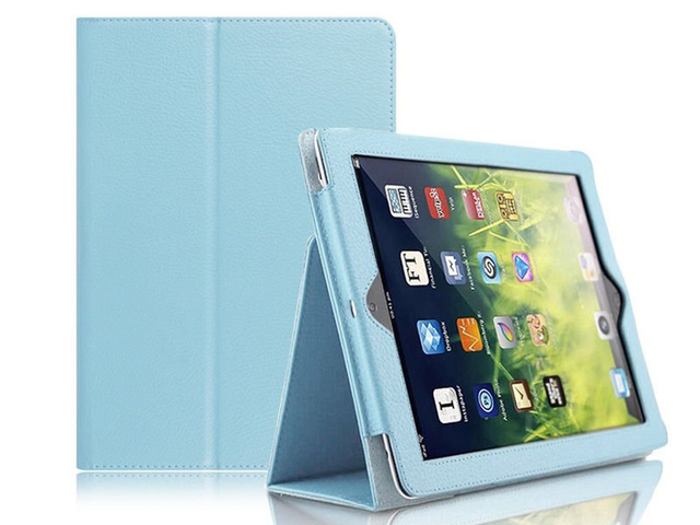 Etui Stojak Apple iPad 9.7 2017 / 2018 Niebieskie + Szkło hartowane