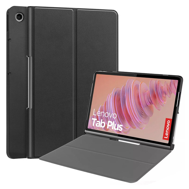 Etui + Szkło do Lenovo Tab Plus 11.5" 2024 TB351FU Alogy Book Cover Case obudowa na tablet Czarne + Rysik Gratis