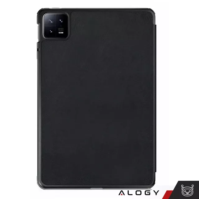 Etui + Szkło do Xiaomi Mi Pad 6 / 6 Pro 11" 2023 obudowa na tablet Alogy Book Cover Case Czarny + Rysik Gratis