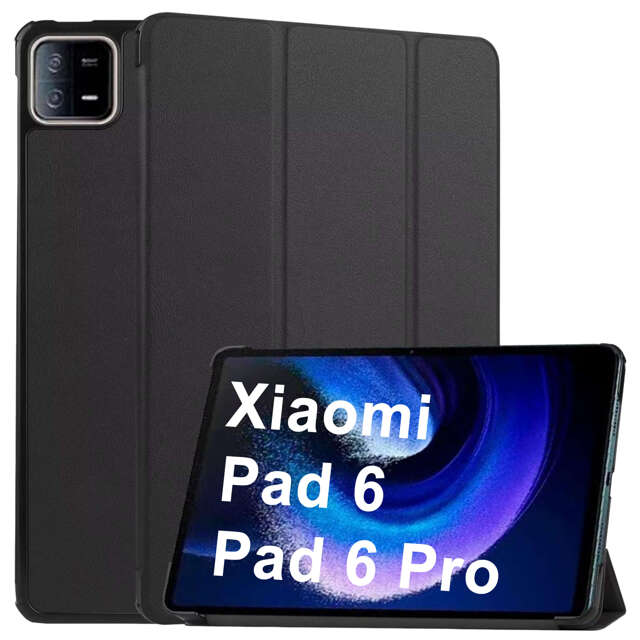 Etui + Szkło do Xiaomi Mi Pad 6 / 6 Pro 11" 2023 obudowa na tablet Alogy Book Cover Case Czarny + Rysik Gratis