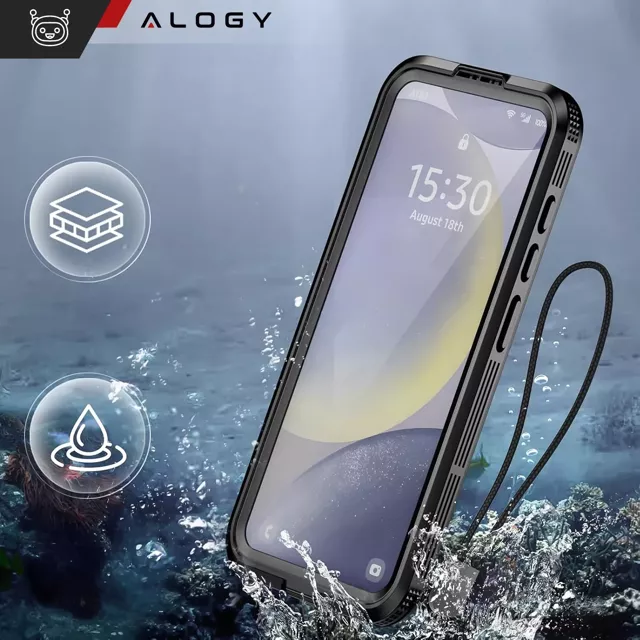 Etui Wodoodporne Alogy HydroArmor™ IP68 Case z przezroczystym tyłem Pancerna obudowa 360 do MagSafe do Samsung Galaxy S24