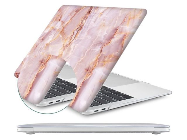 Etui do Apple MacBook Air 13 2019 Alogy Hard Case Marble marmur różowy