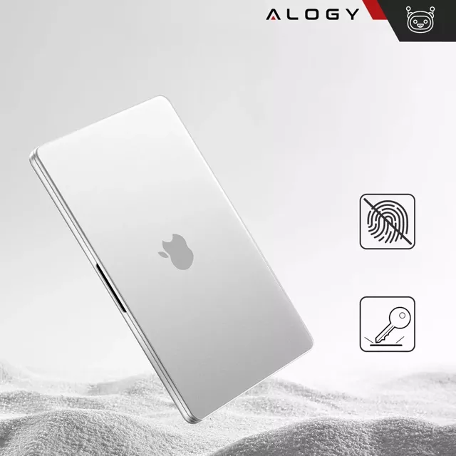 Etui do Apple Macbook Air 13.6 - M2/M3 2022/2023/2024/2025 Alogy AirGuard™ Elastyczna obudowa Matowa Przezroczysta Biel