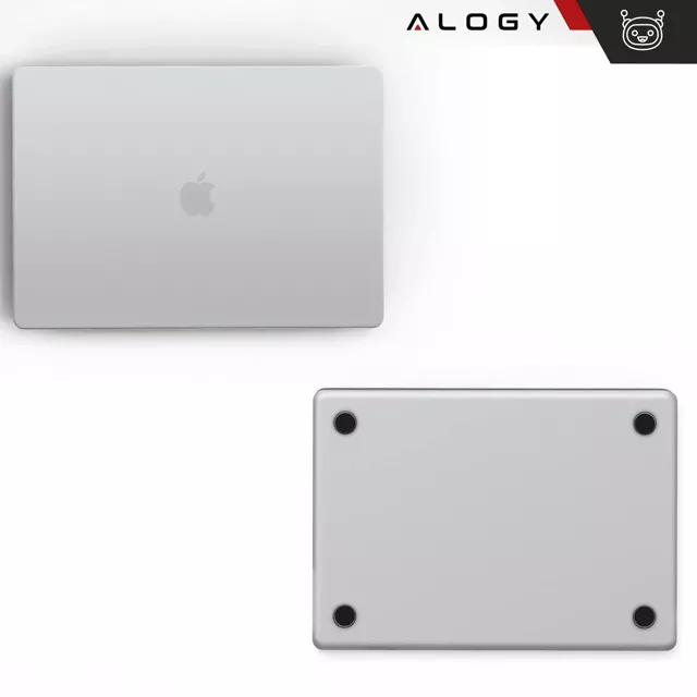 Etui do Apple Macbook Air 13.6 - M2/M3 2022/2023/2024/2025 Alogy AirGuard™ Elastyczna obudowa Matowa Przezroczysta Biel