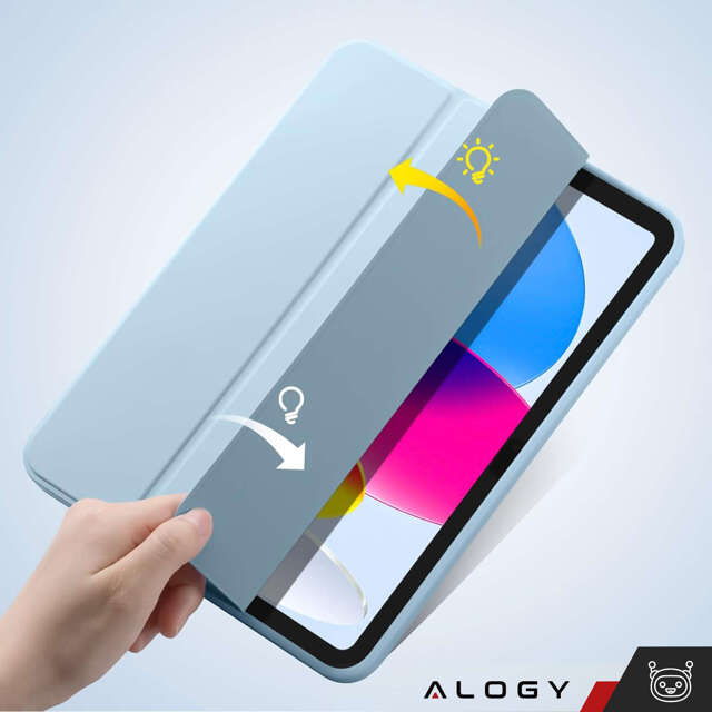 Etui do Apple iPad 10gen. 10.9" 2022 obudowa na tablet Alogy Smart Case Pencil Holder Niebieskie + Szkło