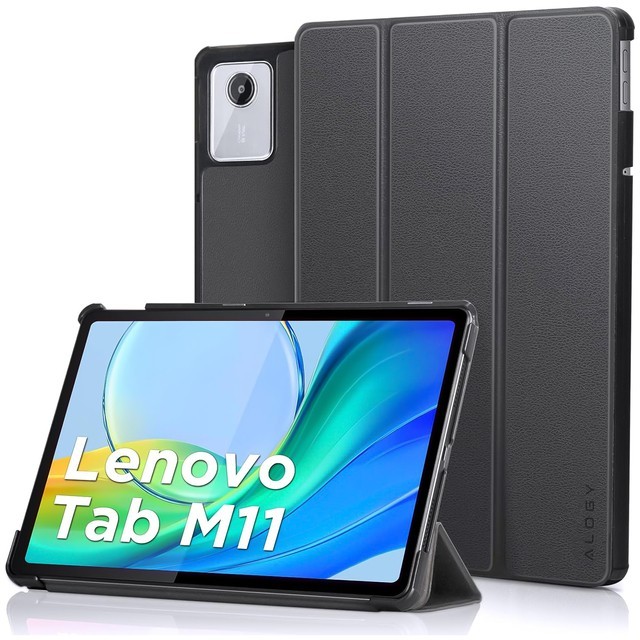 Etui do Lenovo Tab K11E / M11 10.95" TB330FU / TB330XU / TB331FC Book Case Cover z klapką obudowa futerał pokrowiec Alogy Szare + Szkło + Rysik