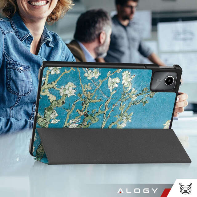 Etui do Lenovo Tab K11E / M11 10.95" TB330FU / TB330XU / TB331FC obudowa na tablet Case Alogy Book Cover Kwitnący migdałowiec (van Gogh)