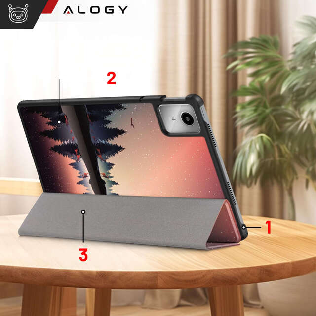 Etui do Lenovo Tab K11E / M11 10.95" TB330FU / TB330XU / TB331FC obudowa na tablet Case Alogy Book Cover Lake + Rysik