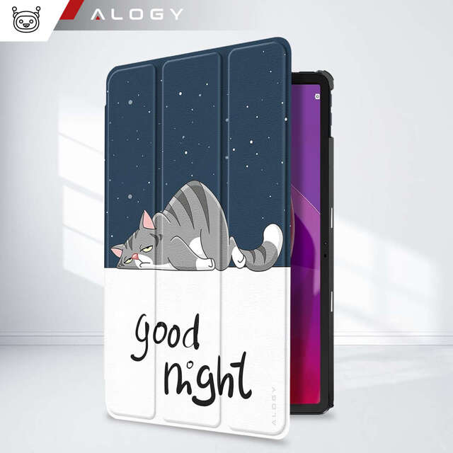 Etui do Lenovo Tab K11E / M11 10.95" TB330FU / TB330XU / TB331FC obudowa na tablet Case Alogy Book Cover Sleeping Cat