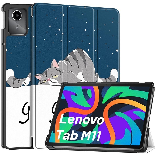 Etui do Lenovo Tab K11E / M11 10.95" TB330FU / TB330XU / TB331FC obudowa na tablet Case Alogy Book Cover Sleeping Cat + Szkło + Rysik