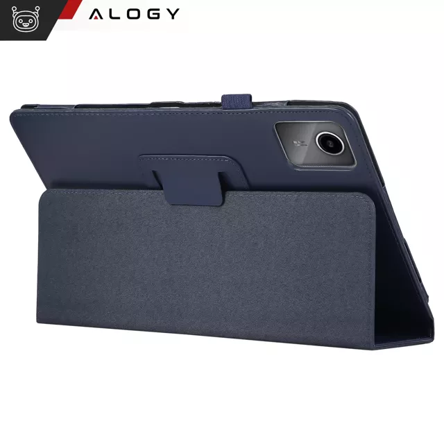 Etui do Lenovo Tab K11E / M11 10.95" TB330FU/TB330XU/TB331FC stojak pokrowiec obudowa z klapką na tablet Case Alogy Granatowe