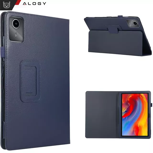 Etui do Lenovo Tab K11E / M11 10.95" TB330FU/TB330XU/TB331FC stojak pokrowiec obudowa z klapką na tablet Case Alogy Granatowe