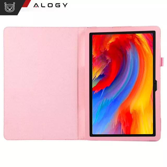 Etui do Lenovo Tab K11E / M11 10.95" TB330FU/TB330XU/TB331FC stojak pokrowiec obudowa z klapką na tablet Case Alogy Różowe