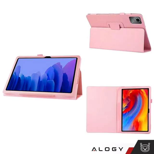 Etui do Lenovo Tab K11E / M11 10.95" TB330FU/TB330XU/TB331FC stojak pokrowiec obudowa z klapką na tablet Case Alogy Różowe