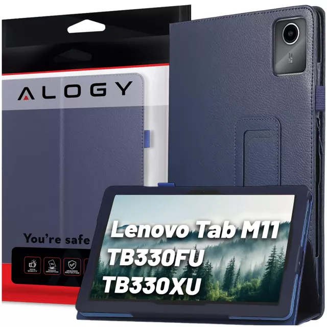 Etui do Lenovo Tab M11 10.95" TB330FU/TB330XU/TB331FC stojak pokrowiec obudowa z klapką na tablet Case Alogy Granatowe