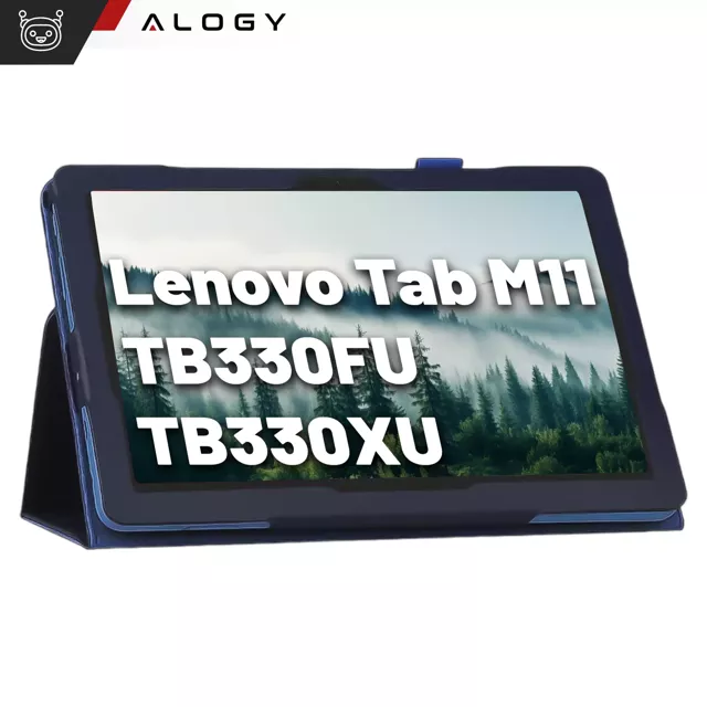 Etui do Lenovo Tab M11 10.95" TB330FU/TB330XU/TB331FC stojak pokrowiec obudowa z klapką na tablet Case Alogy Granatowe