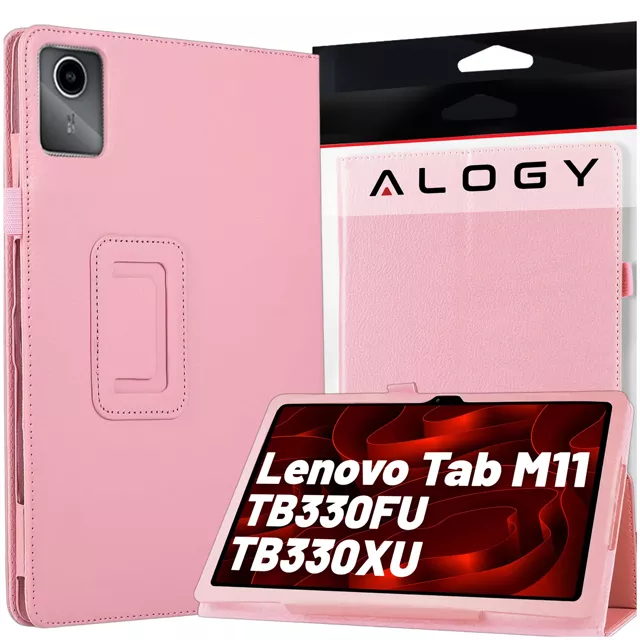 Etui do Lenovo Tab M11 10.95" TB330FU/TB330XU/TB331FC stojak pokrowiec obudowa z klapką na tablet Case Alogy Różowe