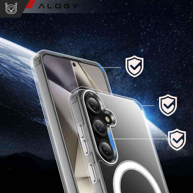 Etui do Samsung Galaxy S23 FE Plus Mag Safe Hybrid Case obudowa plecki Cover Anti-Shock Clear Alogy Przezroczyste