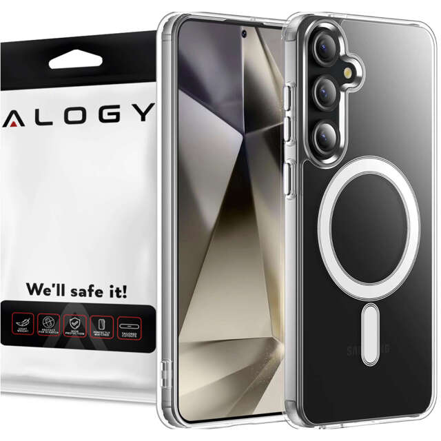 Etui do Samsung Galaxy S23 FE Plus Mag Safe Hybrid Case obudowa plecki Cover Anti-Shock Clear Alogy Przezroczyste