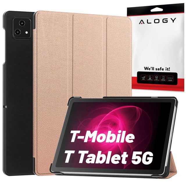 Etui do T-Mobile T Tablet 5G 10.36" obudowa na tablet Alogy Book Cover Case Rose Gold