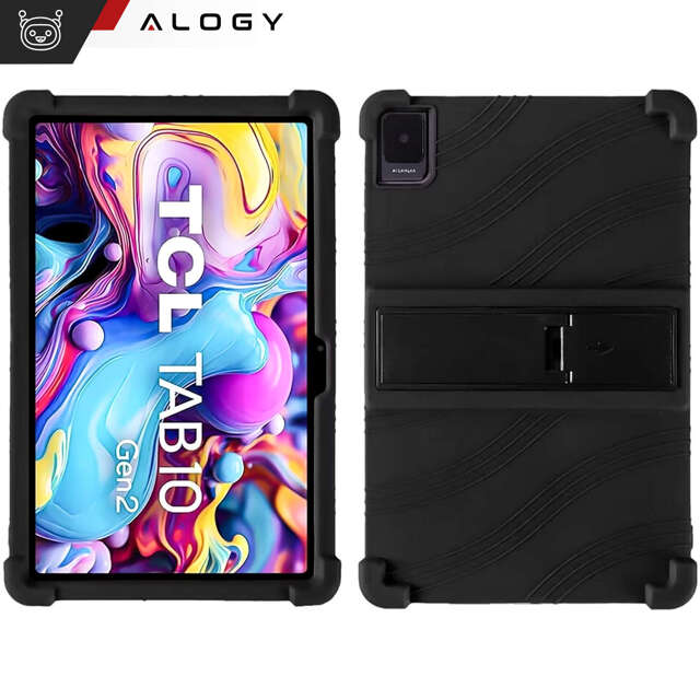 Etui do TCL TAB 10 Gen2 8496G 10.36" 10.4 obudowa na tablet silikonowe Alogy Stand Case Czarny