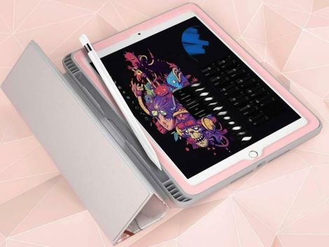 Etui na tablet Supcase Cosmo Full-body do iPad 9.7 2018/2017 Marble Pink
