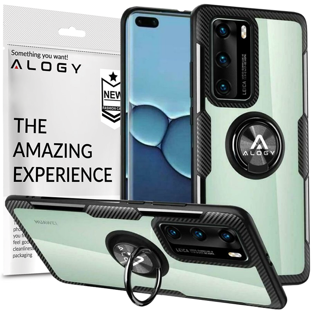 Etui na telefon Alogy Armor Ring Holder do Huawei P40 czarne