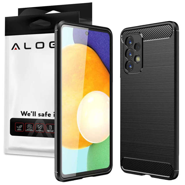 Etui na telefon do Samsung Galaxy A73/ A73 5G Alogy Rugged Armor obudowa TPU Carbon Black