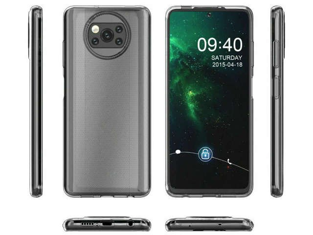 Etui na telefon silikonowe do Xiaomi Poco X3 NFC silikonowe przezroczyste