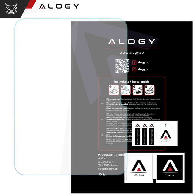 Etui ochronne z klawiaturą Alogy case z miejscem na rysik klawiatura bezprzewodowa do iPad (10 Gen.) 2022 10.9" niebieskie + szkło