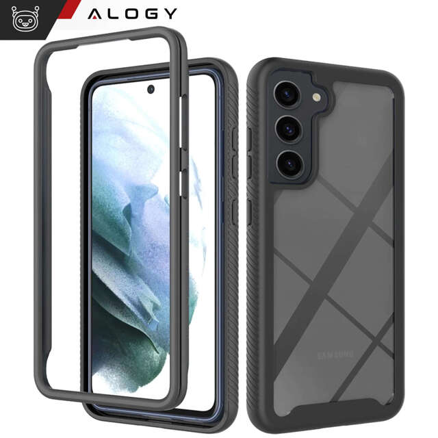 Etui pancerne czarne do Samsung Galaxy S23 FE Alogy Defense360 Pro + folia hydrożelowa