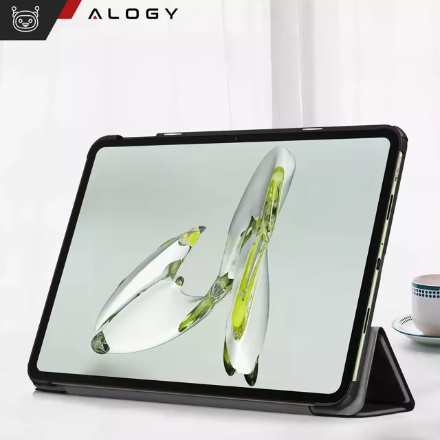 Etui + szkło do OnePlus Pad Go/Oppo Pad Air 2/Oppo Pad Neo 11.4" obudowa na tablet Case Alogy Book Czarny + Rysik Gratis 