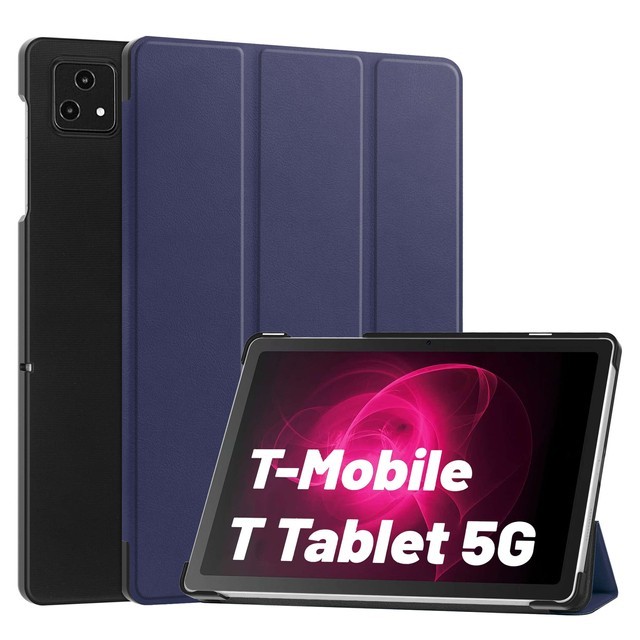 Etui + szkło do T-Mobile T Tablet 5G 10.36" obudowa na tablet Alogy Book Cover Case Granatowe + Rysik Gratis