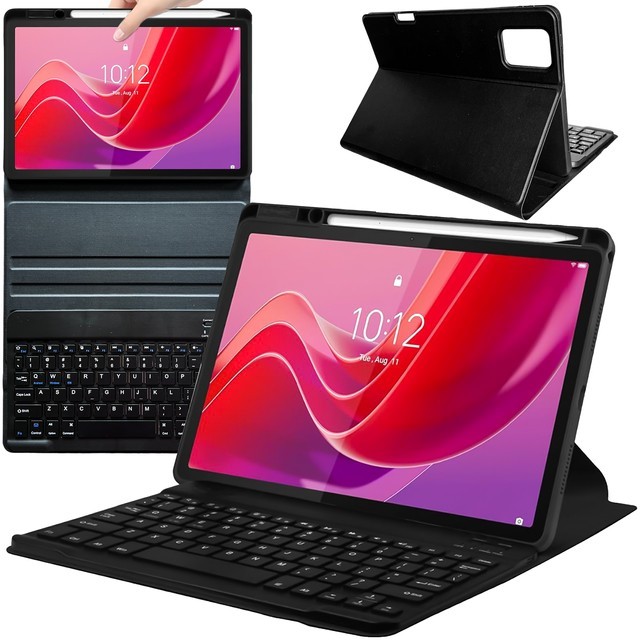 Etui z klawiaturą do Lenovo Tab K11E / M11 10.95" TB330FU / TB330XU / TB331FC klawiatura Bluetooth case Alogy Czarne + Szkło + Rysik