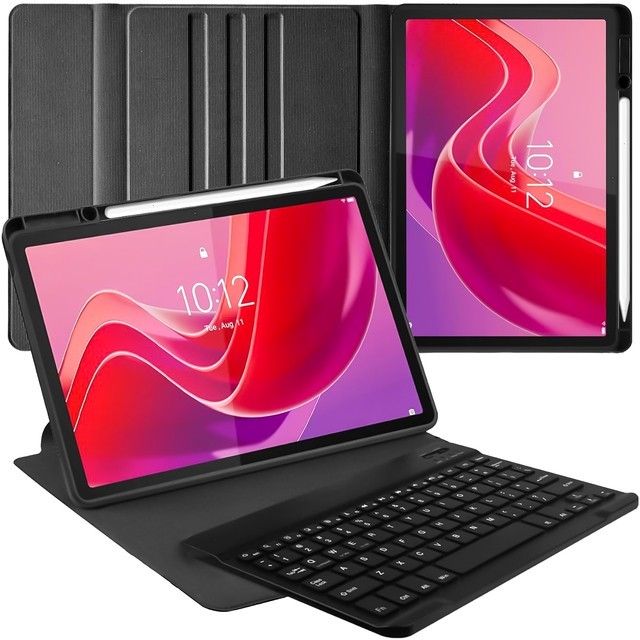 Etui z klawiaturą do Lenovo Tab K11E / M11 10.95" TB330FU / TB330XU / TB331FC klawiatura Bluetooth case Alogy Czarne + Szkło + Rysik