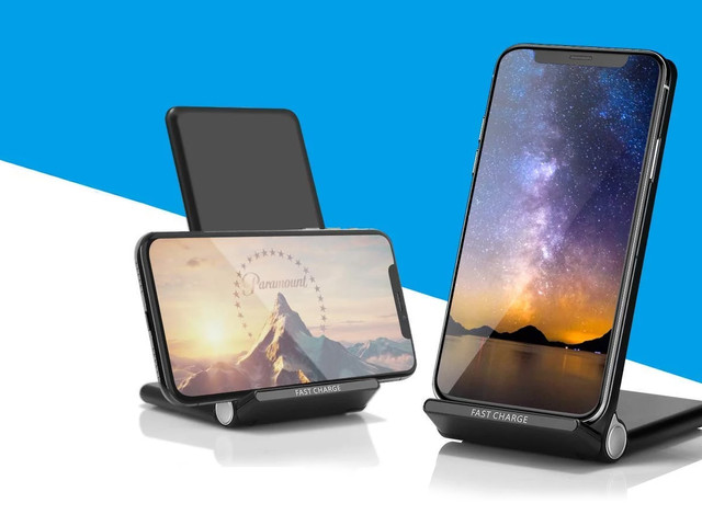FDGAO Ładowarka bezprzewodowa Qi podstawka ładująca USB-C Type C 15W 