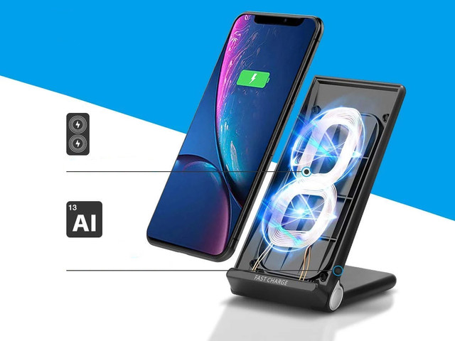 FDGAO Ładowarka bezprzewodowa Qi podstawka ładująca USB-C Type C 15W 