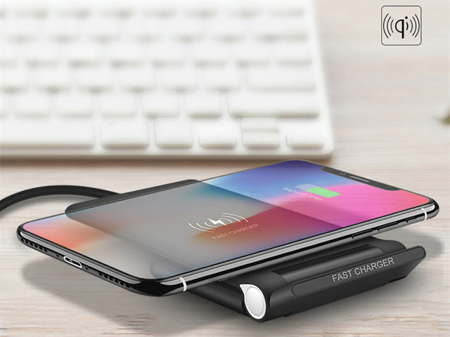FDGAO Ładowarka bezprzewodowa Qi podstawka ładująca USB-C Type C 15W 