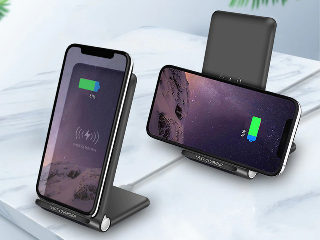 FDGAO Ładowarka bezprzewodowa Qi podstawka ładująca USB-C Type C 15W 
