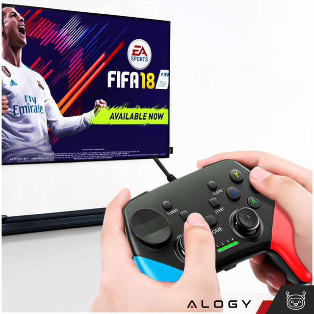 Gamepad Alogy Pad bezprzewodowy z uchwytem na telefon Gaming Set Czarny