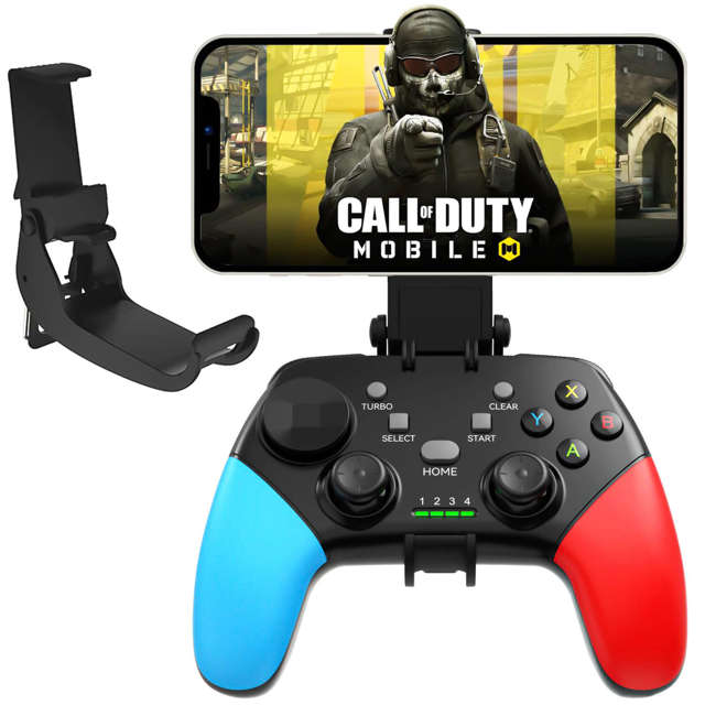 Gamepad Alogy Pad bezprzewodowy z uchwytem na telefon Gaming Set Czarny